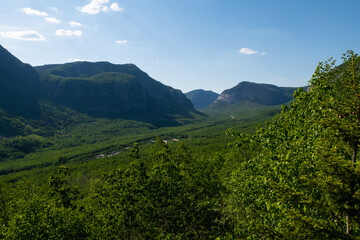 View from the summit of the "Mont-du-lac-des-cygnes" (Swan lake mountain) in Charlevoix, Quebec