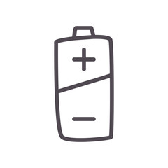 half battery line style icon vector design