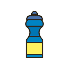 water bottle line and fill style icon vector design