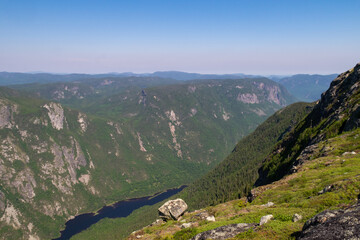 Beautiful view from the top of the "Mont des érables" (Maple mountain), in Quebec