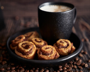 cup of coffee and cookies