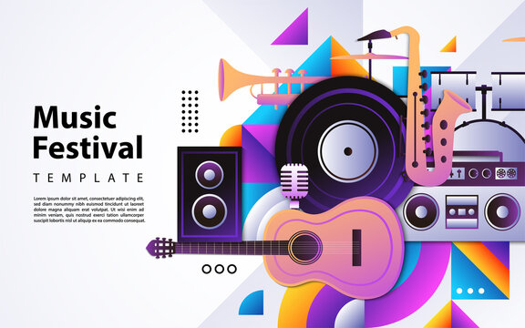 Creative modern background design based music theme style.