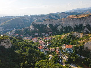 Fototapeta premium Panorama of historical town of Melnik, Bulgaria