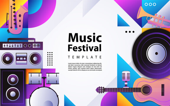 Creative modern background design based music theme style.