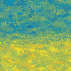 Obraz na płótnie Canvas abstract colorful blue yellow gradient sunrise sunset paint texture background