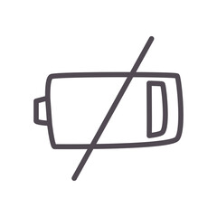 Obraz premium low battery line style icon vector design