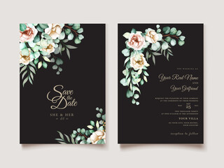 ELEGANT WATERCOLOR EUCALYPTUS WEDDING INVITATION SET