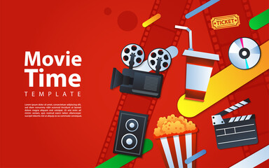 Creative modern background design based movie theme style.