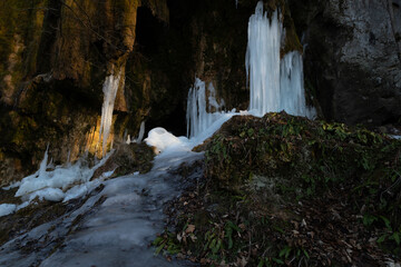 Obraz premium Sipote waterfall from Apuseni mountains, Romania, Transilvania