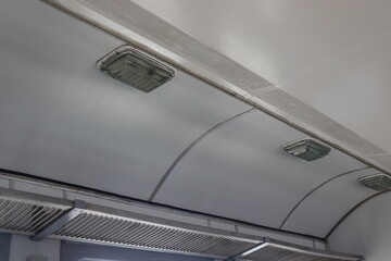 Fototapeta premium wagon lamps on ceiling hanging