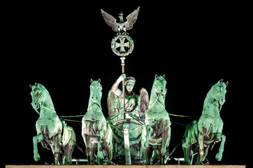 Quadriga auf dem Brandenburger Tor in Berlin, Deutschland