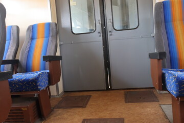 wagon cozy seats in passenger train