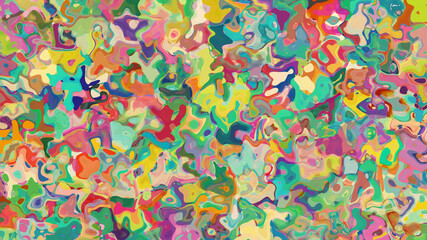 Generative Art: Colorful, Vibrant Paint Pattern