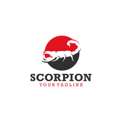 Scorpion logo design template vector Illlustration