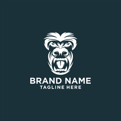 Creative logo design and Unique mascot of Gorilla.