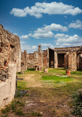 Courtyard in Pompeii Ruins