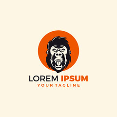Creative logo design and Unique mascot of Gorilla.