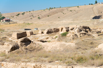 Remains of Ancient Panjakent. a famous Historic site in Panjakent, Tajikistan.