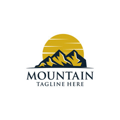 Mountain Logo Template. Vector Illustrator.
