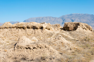 Remains of Ancient Panjakent. a famous Historic site in Panjakent, Tajikistan.