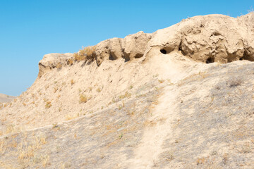 Remains of Ancient Panjakent. a famous Historic site in Panjakent, Tajikistan.