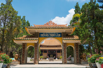 Fototapeta premium Truc Lam Zen Monastery. a famous Historical site in Dalat, Vietnam.