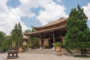 Fototapeta premium Truc Lam Zen Monastery. a famous Historical site in Dalat, Vietnam.