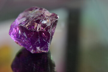 Amethyst is a beautiful colored gemstone. naturally