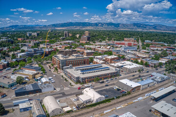 Fototapeta premium Aerial View of Fort Collins, Colorado during Summer