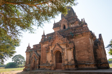 Obraz premium Bagan Archaeological Area and Monuments. a famous Buddhist ruins in Bagan, Mandalay Region, Myanmar.