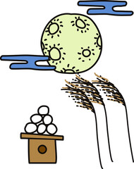 十五夜お月見のイラスト