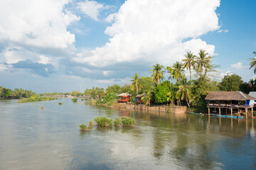 Fototapeta na wymiar Mekong River at Don Khon in 4000 islands, Champasak Province, Laos.