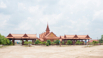 Fototapeta na wymiar TRAPEANG KREAL IMMIGRATION is a major border crossing between Cambodia and Laos.