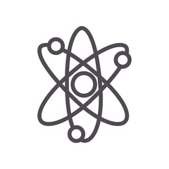 Atom line style icon vector design