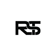 rst letter original monogram logo design