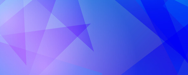 Abstract polygonal blue and purple background - wide banner