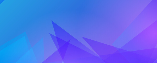 Abstract polygonal blue and purple background - wide banner
