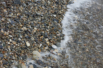 Beach waves macro background peristeres crete island covid-19 season modern high quality prints