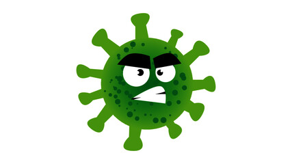 Vector cartoon of COVID 19 virus.