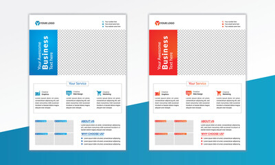 Corporate flyer template design print-ready, vector illustration template design in A4 size