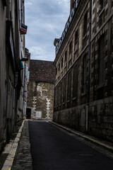 Narrow street in the old town of Chartres France
