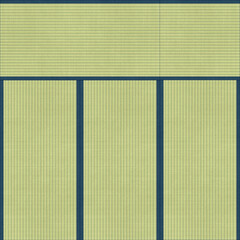 畳のイラスト　四畳半　不祝儀敷きの敷き方　和室　日本家屋