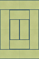 畳のイラスト　十二畳　敷き方　和室　日本家屋