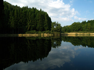 Fototapeta na wymiar 湖畔の風景/Lakeside landscape