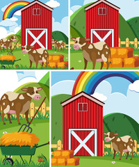 Simple farm background set