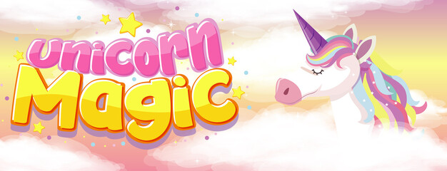 Cute unicorn on sky © brgfx