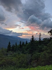 Fototapeta premium sunset in the mountains