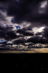 Clouds in Dramatic dark sky. Cloudy sky background.Spain