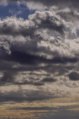 Obraz premium Clouds in Dramatic dark sky. Cloudy sky background.Spain