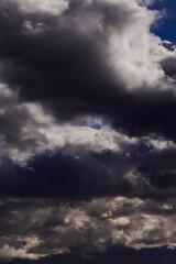 Clouds in Dramatic dark sky. Cloudy sky background.Spain